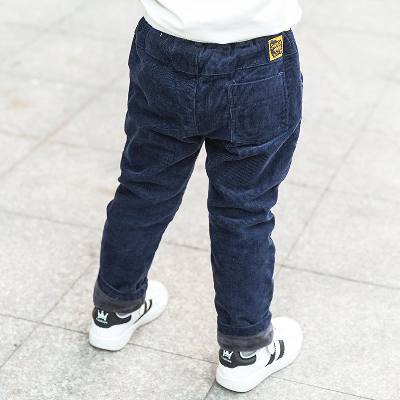 Baby Boy winter trousers for 2 4 6 8 10 years old children's corduroy pants baby boy warm thick velvet casual pants kids clothes LJ201127