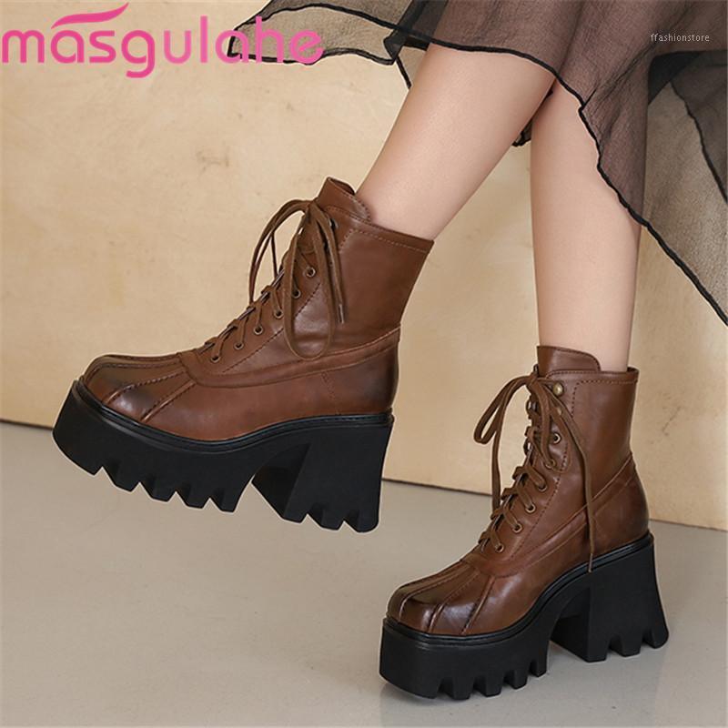 Masgulahe 2020 New arrival fashion women boots genuine leather boots thick high heels platform ladies shoes ankle1, Black
Masgulahe 2020 New arrival fashion women boots genuine leather boots thick high heels platform ladies shoes ankle1, Black