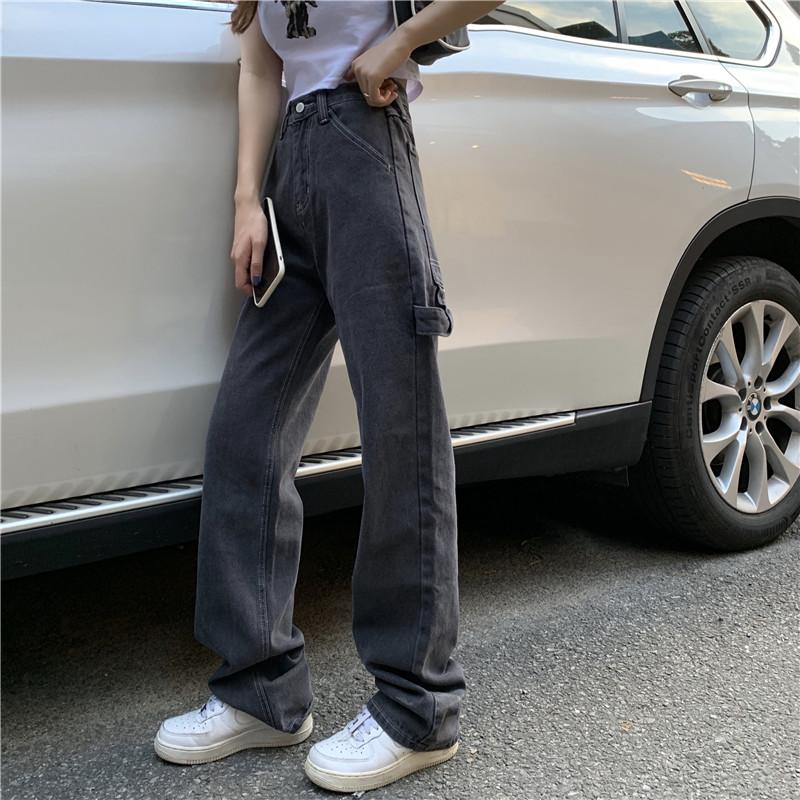 Woman Jeans High Waist Clothes Vintage Wide Leg Denim Clothing bf Streetwear Fashion Moto punk Harajuku hip hop Straight Pants, Gray
Woman Jeans High Waist Clothes Vintage Wide Leg Denim Clothing bf Streetwear Fashion Moto punk Harajuku hip hop Straight Pants, Gray