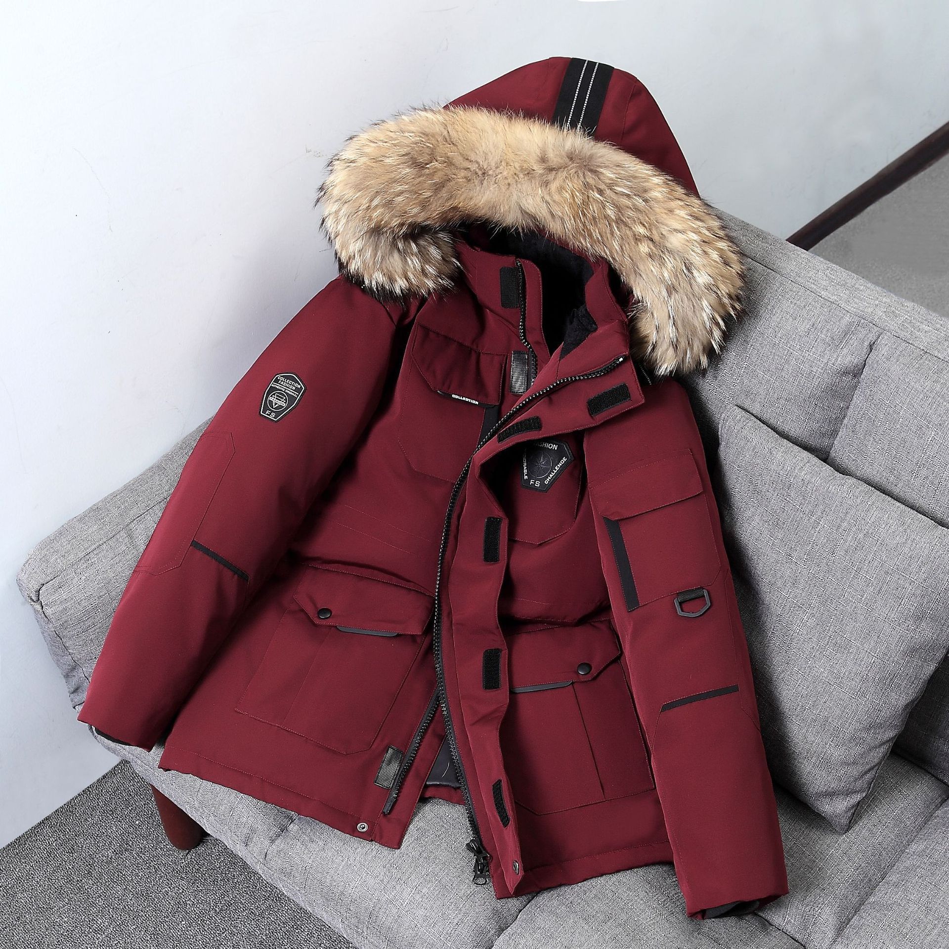2021 The New New Puffer Warm White Duck Parka Winter Jacket-30 Degrees Multi-pocket Jacket with Casual Male Hood Men's Skin Down Emsw, Black
2021 The New New Puffer Warm White Duck Parka Winter Jacket-30 Degrees Multi-pocket Jacket with Casual Male Hood Men's Skin Down Emsw, Black