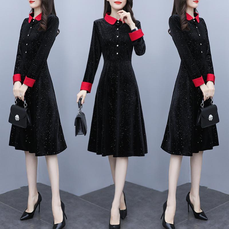 fashion Dress Female elegant vestidos de festa high waist midi dress Women's Clothings vintage, Black
fashion Dress Female elegant vestidos de festa high waist midi dress Women's Clothings vintage, Black