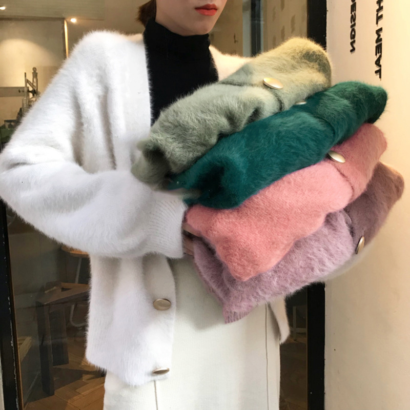 2021 New Faux Mink Women Clothes Autumn Winter Outerwear V-neck Kardigan Jumper Pull Femme Casual Loose Sweater Cardigan R4so, Black
2021 New Faux Mink Women Clothes Autumn Winter Outerwear V-neck Kardigan Jumper Pull Femme Casual Loose Sweater Cardigan R4so, Black