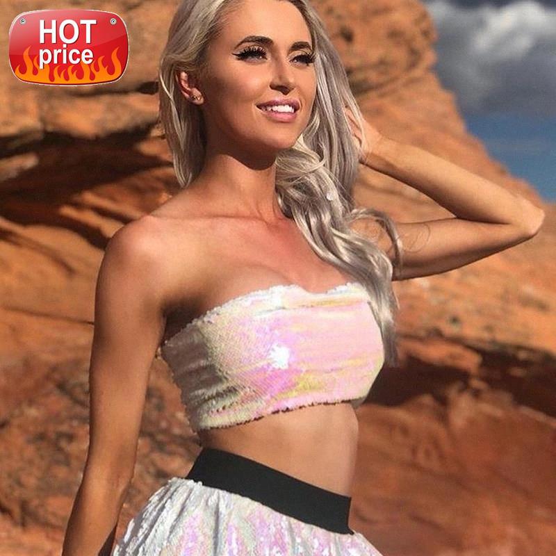 Shiny Sequins Stretchy Crop Tops Sexy Women Strapless Tube Top Rave Festival Elastic Vest Stage Performance Tops Party Clubwear #mU4j, White
Shiny Sequins Stretchy Crop Tops Sexy Women Strapless Tube Top Rave Festival Elastic Vest Stage Performance Tops Party Clubwear #mU4j, White