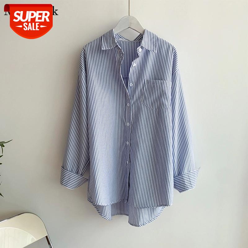 New Long Sleeve Women Shirts Blouses Loose Striped Female Shirt Tops Single-breasted Office Ladies Casual Blosue Blusas 13057 #9F2S, White
New Long Sleeve Women Shirts Blouses Loose Striped Female Shirt Tops Single-breasted Office Ladies Casual Blosue Blusas 13057 #9F2S, White