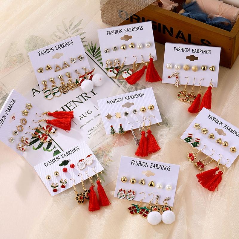 ZOVOLI Christmas Themed Earring Set Santa Pearl Cubic Zirconia Tassel Earrings Bohemian For Women Fashion Jewelry navidad Gifts
ZOVOLI Christmas Themed Earring Set Santa Pearl Cubic Zirconia Tassel Earrings Bohemian For Women Fashion Jewelry navidad Gifts