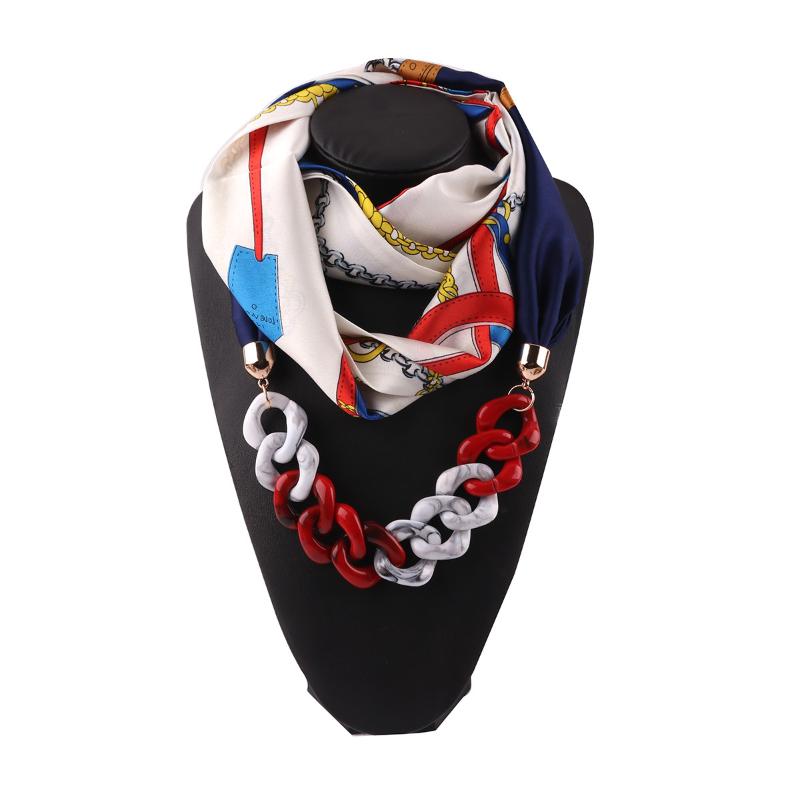 European American Fashion Silk Scarf Pendant Necklace Decoration Ring Scarf National Scarves Foulard Femme Accessories
European American Fashion Silk Scarf Pendant Necklace Decoration Ring Scarf National Scarves Foulard Femme Accessories