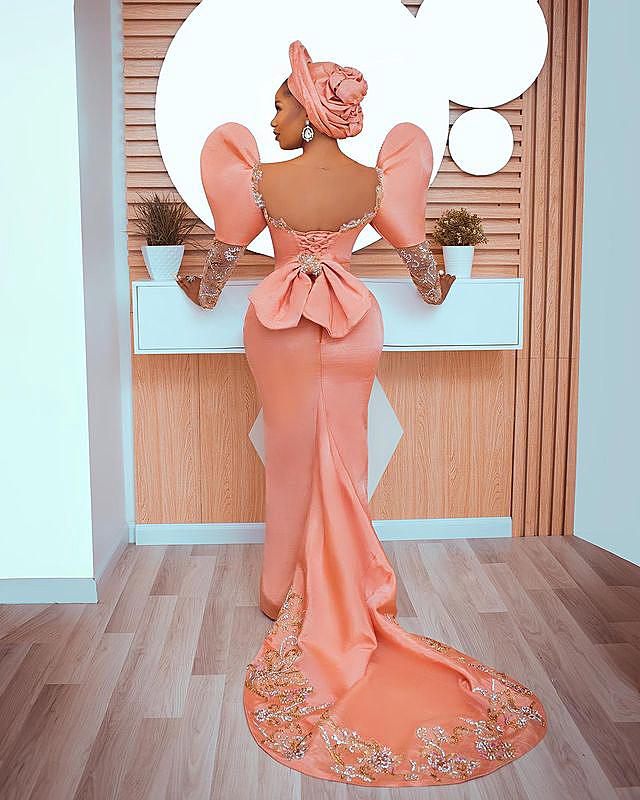 2022 Plus Size Arabic Aso Ebi Stylish Luxurious Mermaid Prom Dresses Lace Beaded Crystals Evening Formal Party Second Reception Birthday Engagement Go