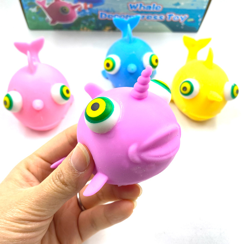 Fidget Toys Squishy New TPR whale flour ball extrusion convex eye pinch music children's vent toy manufacturer direct sales
Fidget Toys Squishy New TPR whale flour ball extrusion convex eye pinch music children's vent toy manufacturer direct sales