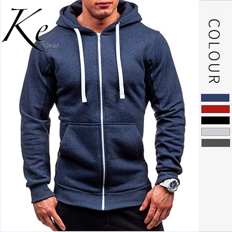 KE 2020 new casual sweater zipper hooded sweater jacket men' solid color cardigan hoddie men sport jacket1, Negro
KE 2020 new casual sweater zipper hooded sweater jacket men' solid color cardigan hoddie men sport jacket1, Negro