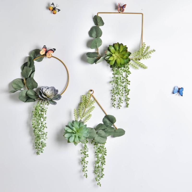 Cilected Artificial Plant Succulents Green Garland Door Wall Hanging Wreath Metal Hoop Wreath For Wedding Backdrop Decoration1, A082r01
Cilected Artificial Plant Succulents Green Garland Door Wall Hanging Wreath Metal Hoop Wreath For Wedding Backdrop Decoration1, A082r01