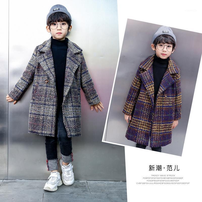 British style cotton padded thick boys girls winter woolen jacket long kids fall coat children's clothes plaid1, Purple
British style cotton padded thick boys girls winter woolen jacket long kids fall coat children's clothes plaid1, Purple
