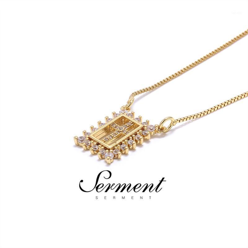 SERMENT Gold Silver Color Necklace Jewelry Women Wedding Fashion Cross Crystal Zircon Stone Pendant Necklace Christmas gift 20201
SERMENT Gold Silver Color Necklace Jewelry Women Wedding Fashion Cross Crystal Zircon Stone Pendant Necklace Christmas gift 20201