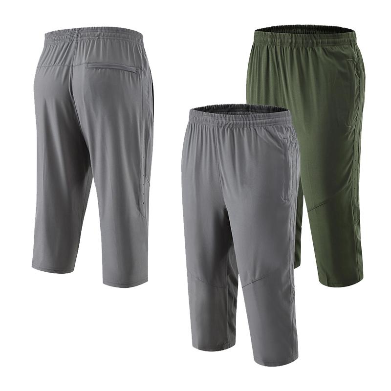 Men Running Cropped Pants Quick Dry Training Fitness 3/4 Trousers Pocket Joggings 7 Points Pant Male Gym Sweatpants, Army green
Men Running Cropped Pants Quick Dry Training Fitness 3/4 Trousers Pocket Joggings 7 Points Pant Male Gym Sweatpants, Army green
