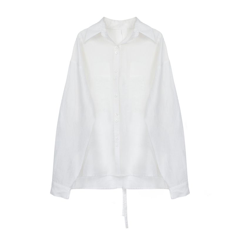 NIJIUDING New Long Sleeve Beach Kimono Women Summer White Blouse Thin Sun Cover Up Casual Loose Backless Shirts Cardigan 201201