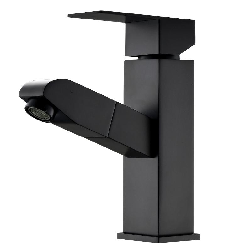 Black Mattee Faucets Bathroom Vanity Dual Holder Single Hole 304 Stainless Steel Grifo Cocina Extensible Furniture BK50BF
Black Mattee Faucets Bathroom Vanity Dual Holder Single Hole 304 Stainless Steel Grifo Cocina Extensible Furniture BK50BF