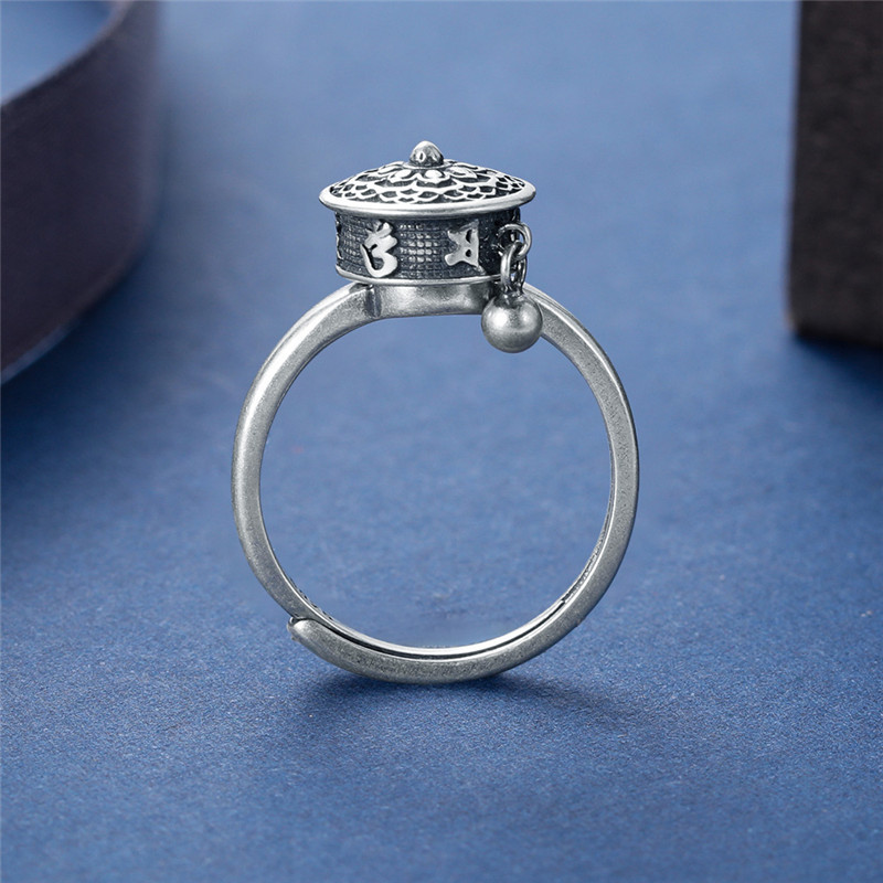 V.YA 100% 925 Silver Buddhist for Tibetan Prayer Wheel OM Mantra Good Luck Women Ring 201118
V.YA 100% 925 Silver Buddhist for Tibetan Prayer Wheel OM Mantra Good Luck Women Ring 201118