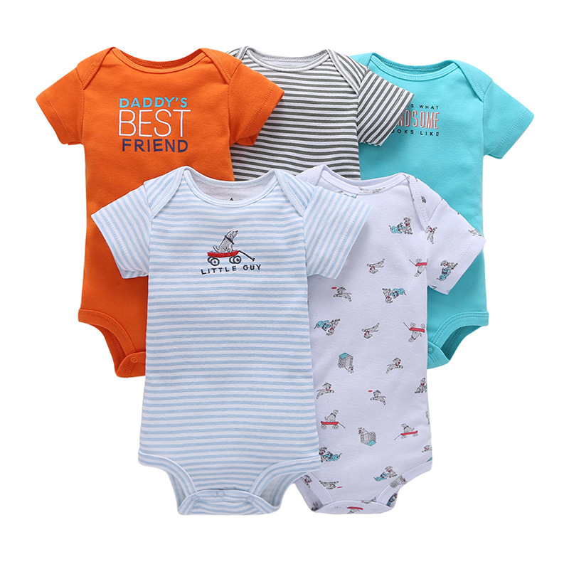 baby boy clothes 5Pcs/lots cotton newborn infantil girl clothing cartoon baby jumpsuits costumes 6 9 12 18 24M roupas de bebes Y1221