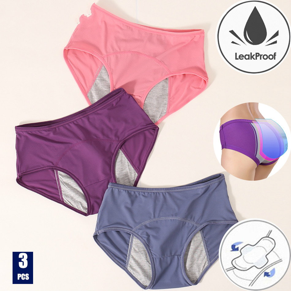 3pcs Menstrual Panties Physiological Pants Leak Proof Women Underwear Period Mesh Breathable Briefs Plus Size Underwear L-8XL, Black;pink
3pcs Menstrual Panties Physiological Pants Leak Proof Women Underwear Period Mesh Breathable Briefs Plus Size Underwear L-8XL, Black;pink