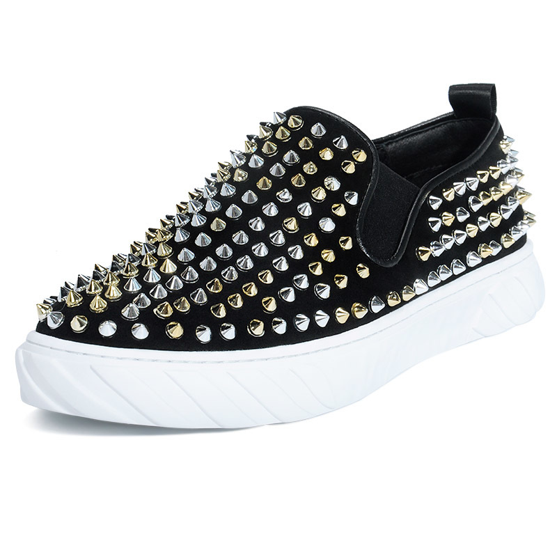 Fashion Party Men's Club Wear Comfortable Platform Shoes Slide Into Lazy Shoe Flat Rivets Sl7s, Black
Fashion Party Men's Club Wear Comfortable Platform Shoes Slide Into Lazy Shoe Flat Rivets Sl7s, Black