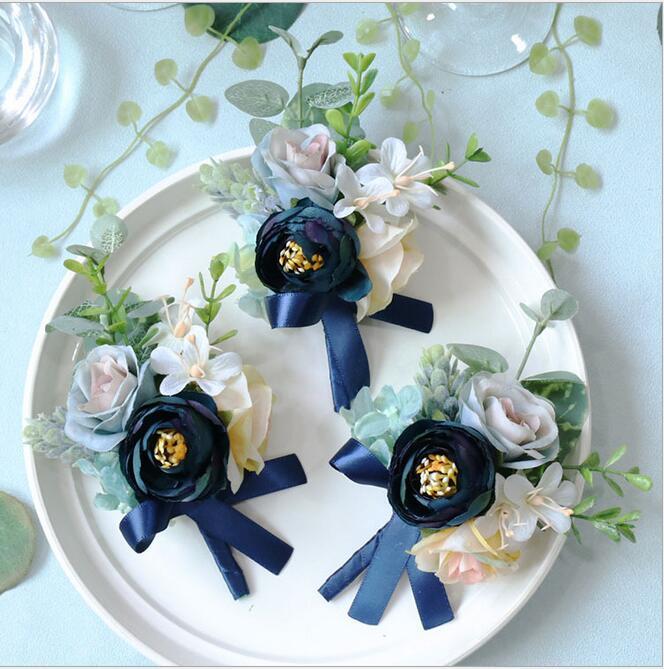 10Pcs Navy blue corsage flower Free shipping bride groom bridesmaids corsage brooch hand wrist flower wedding photography props
10Pcs Navy blue corsage flower Free shipping bride groom bridesmaids corsage brooch hand wrist flower wedding photography props