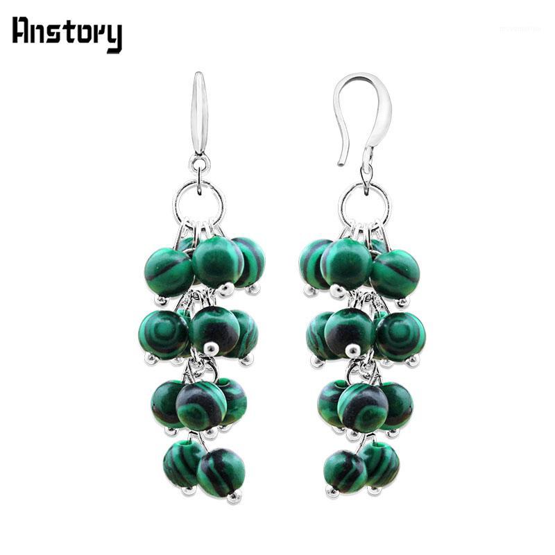 Cluster Malachite Dangle Earrings For Women Personality Fashion Jewelry Antique Silver Plated Party Gift TE2531
Cluster Malachite Dangle Earrings For Women Personality Fashion Jewelry Antique Silver Plated Party Gift TE2531