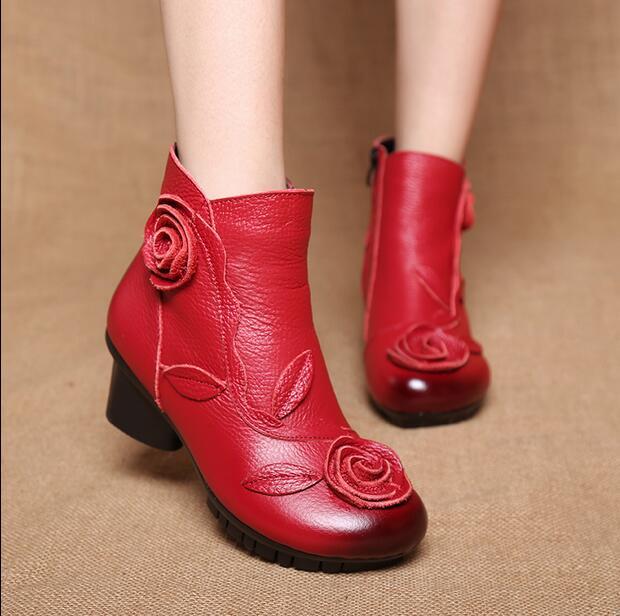 RUSHIMAN Autumn Winter Shoes Woman Cow Leather Flower Shoes Comfort Med Heel Ankle Boots Genuine Leather Classic Sh, Grey single boot
RUSHIMAN Autumn Winter Shoes Woman Cow Leather Flower Shoes Comfort Med Heel Ankle Boots Genuine Leather Classic Sh, Grey single boot