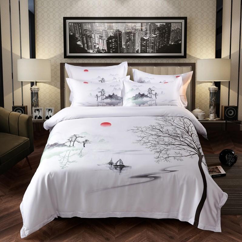 White Gray Chinoiserie Art Print Hotel Bedding set 600TC Egyptian Cotton Soft Duvet cover Bed Sheet Pillowcases Queen King 4Pcs, Color 4
White Gray Chinoiserie Art Print Hotel Bedding set 600TC Egyptian Cotton Soft Duvet cover Bed Sheet Pillowcases Queen King 4Pcs, Color 4