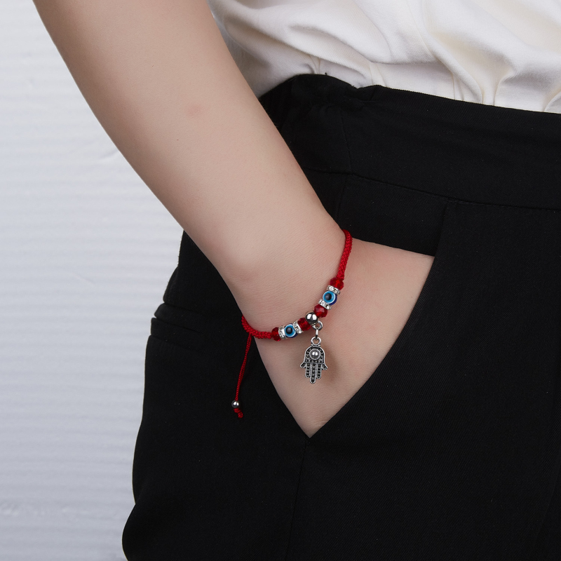 Fashion Butterfly Owl Turtle Charm Bracelet Handmade Good Lucky Red Cord Evil Eye Beads Bracelets