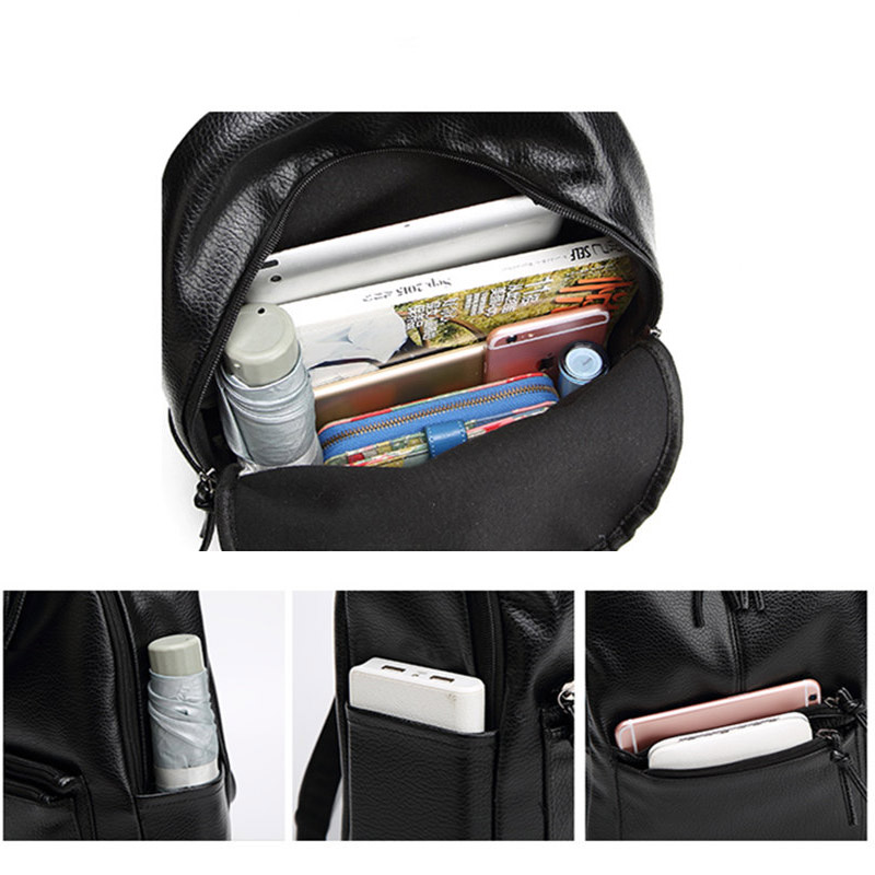 New Travel Backpack Korean Women Female Rucksack Leisure Student School bag Soft PU Leather Women Bag, Black
New Travel Backpack Korean Women Female Rucksack Leisure Student School bag Soft PU Leather Women Bag, Black