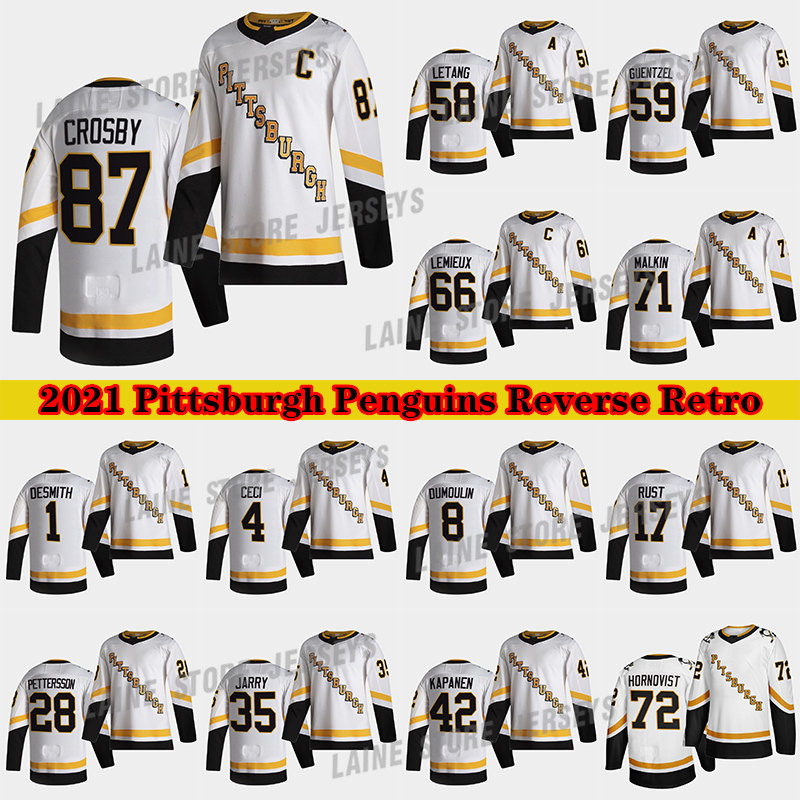 Pittsburgh Penguins 2020-21 Reverse Retro Jersey 87 Sidney Crosby 66 Mario Lemieux 71 Evgeni Malkin 58 Letang 59Jake Guentzel Hockey Jerseys, White
Pittsburgh Penguins 2020-21 Reverse Retro Jersey 87 Sidney Crosby 66 Mario Lemieux 71 Evgeni Malkin 58 Letang 59Jake Guentzel Hockey Jerseys, White