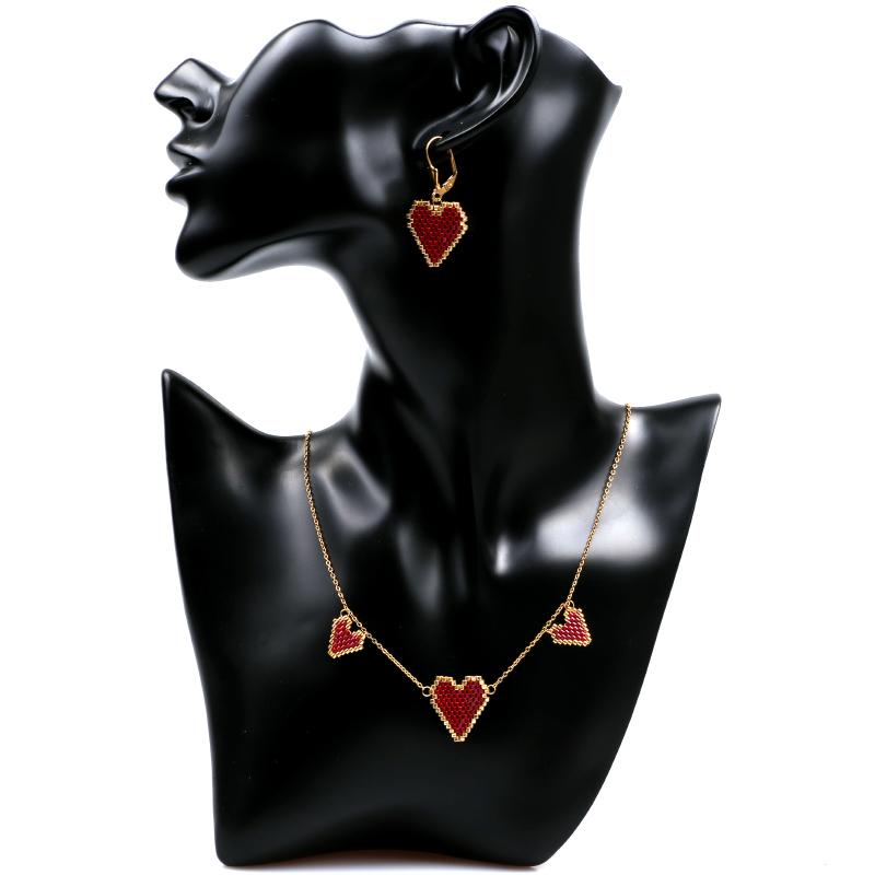 Chains FAIRYWOO Mexico Delica Woman Heart Necklace Miyuki Luxury Jewelry Boho Sweet Pendant Wholesale Gold Stainless Steel Chain Choker
Chains FAIRYWOO Mexico Delica Woman Heart Necklace Miyuki Luxury Jewelry Boho Sweet Pendant Wholesale Gold Stainless Steel Chain Choker