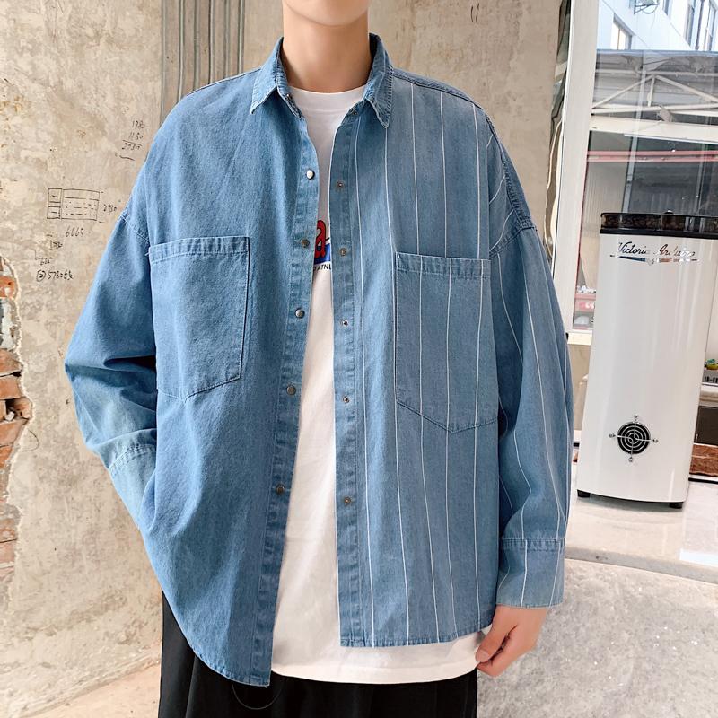 2020 Spring And Autumn New Youth Popular Couple Large Size Stitching Long-sleeved Shirt Fashion Casual Striped Shirt Blue -5XL
2020 Spring And Autumn New Youth Popular Couple Large Size Stitching Long-sleeved Shirt Fashion Casual Striped Shirt Blue -5XL