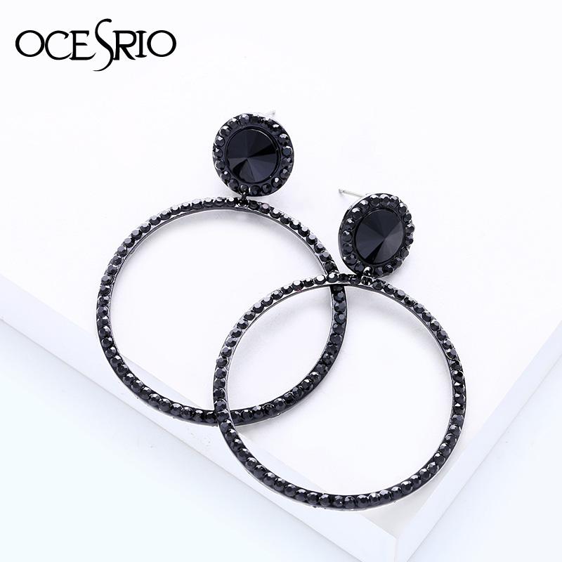OCESRIO Vintage Round Black Earrings For Women Large Hoop Dangling Earrings Crystal Circle Rhinestone women's Jewelry ers-m31
OCESRIO Vintage Round Black Earrings For Women Large Hoop Dangling Earrings Crystal Circle Rhinestone women's Jewelry ers-m31