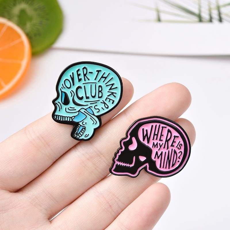 Pins, Brooches Where Is My Mind ! Fashion Skull Enamel Pin Punk Brooch Lapel Pins Badges Denim Clothes Bags Gift For Men Women
Pins, Brooches Where Is My Mind ! Fashion Skull Enamel Pin Punk Brooch Lapel Pins Badges Denim Clothes Bags Gift For Men Women