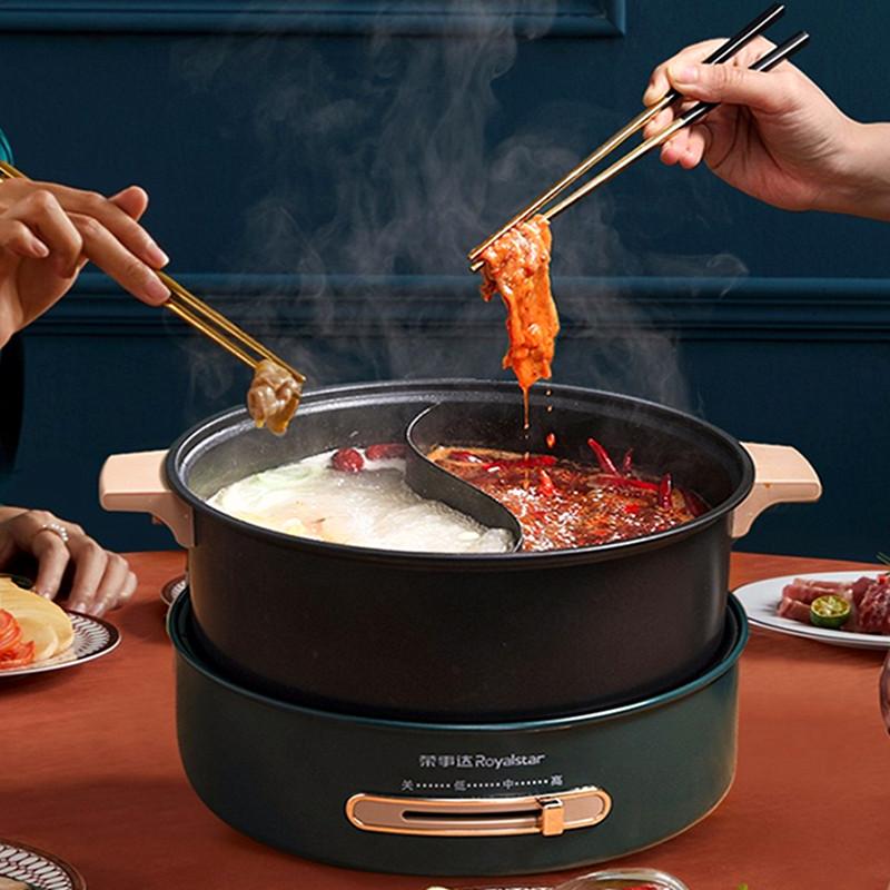 220V Electric 2 Flavor Hot Pot Non-Stick Multi Cooker 5L Split Type Stewing Cooking Pot Machine Hotpot Wok
220V Electric 2 Flavor Hot Pot Non-Stick Multi Cooker 5L Split Type Stewing Cooking Pot Machine Hotpot Wok