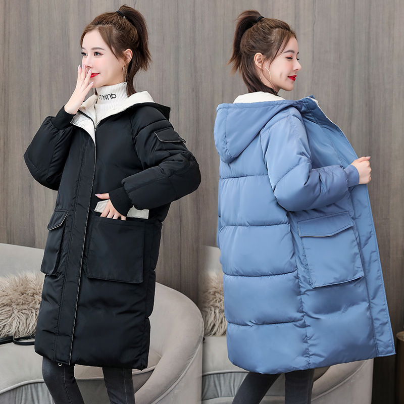 women's middle and long Parka winter large size bread coat over the knee thickened winter coat down jacket 806D 201126