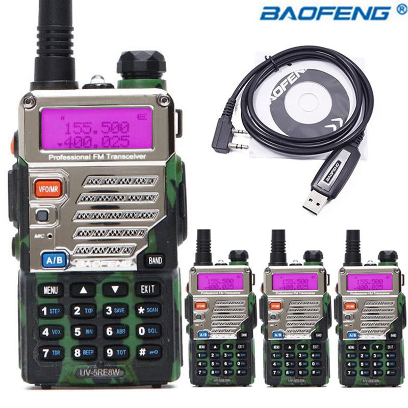 4PCS BaoFeng UV-5RE 8W Walkie Talkie Camo Dual Band UV 5RE Two-way Radio VOX Handheld 10km with USB Programming Cable
4PCS BaoFeng UV-5RE 8W Walkie Talkie Camo Dual Band UV 5RE Two-way Radio VOX Handheld 10km with USB Programming Cable