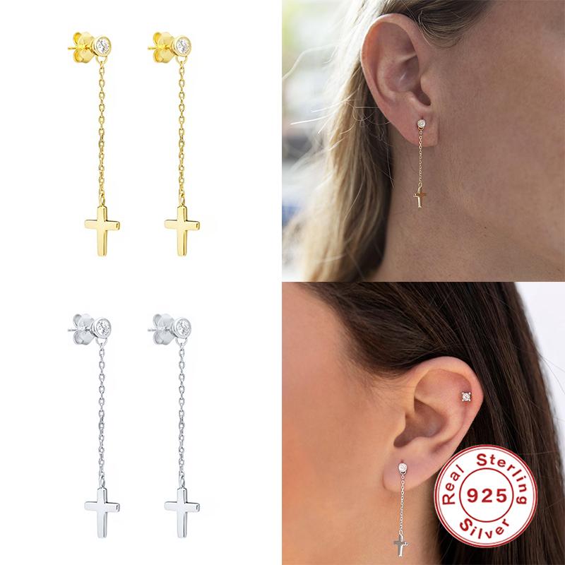 Romad Real 925 Sterlinvg Silver Stud Earrings for Women Cross Petal Tassel Chain Earings New Bijoux Piercing Pendientes 2021 W5
Romad Real 925 Sterlinvg Silver Stud Earrings for Women Cross Petal Tassel Chain Earings New Bijoux Piercing Pendientes 2021 W5