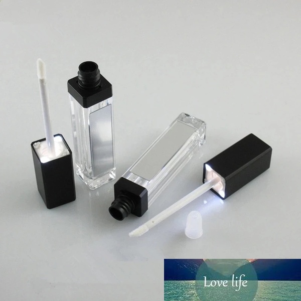 7ml Makeup Concealer Refillable Bottle Cosmetic Lip Gloss LED Tubes Frosted Silver/Black Lids Lipgloss Vials Lipstick Containers