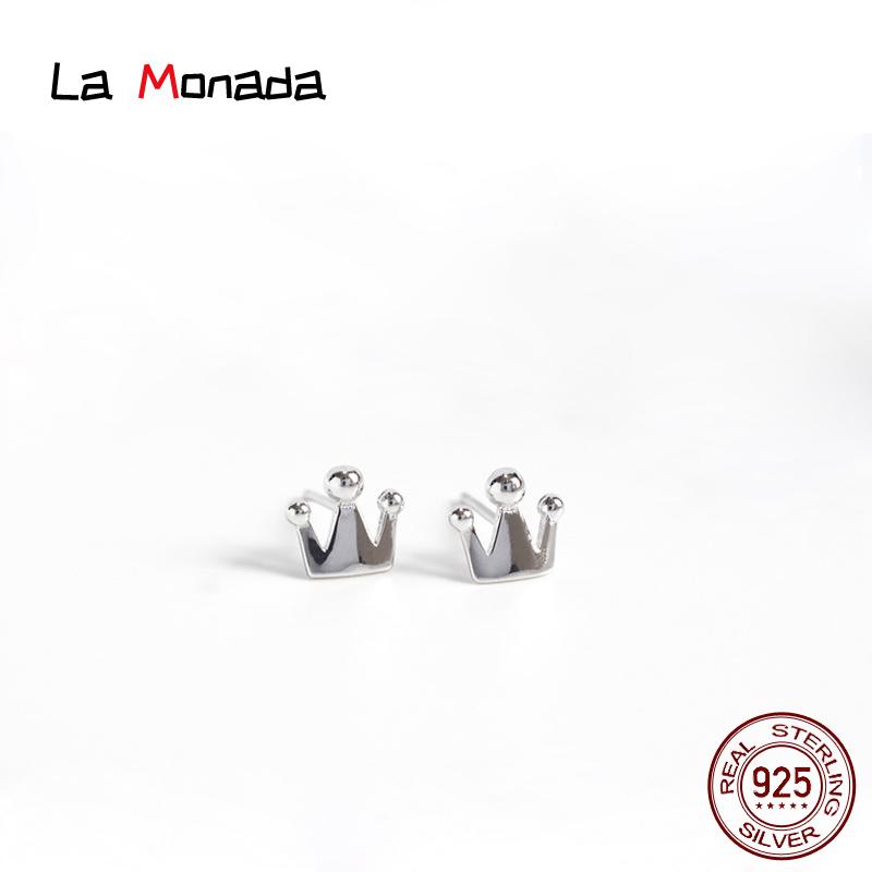 Stud La Monada Earrings For Women Female Cute Crown Small Silver 925 Minimalist Korean Jewelry Woman Girls
Stud La Monada Earrings For Women Female Cute Crown Small Silver 925 Minimalist Korean Jewelry Woman Girls
