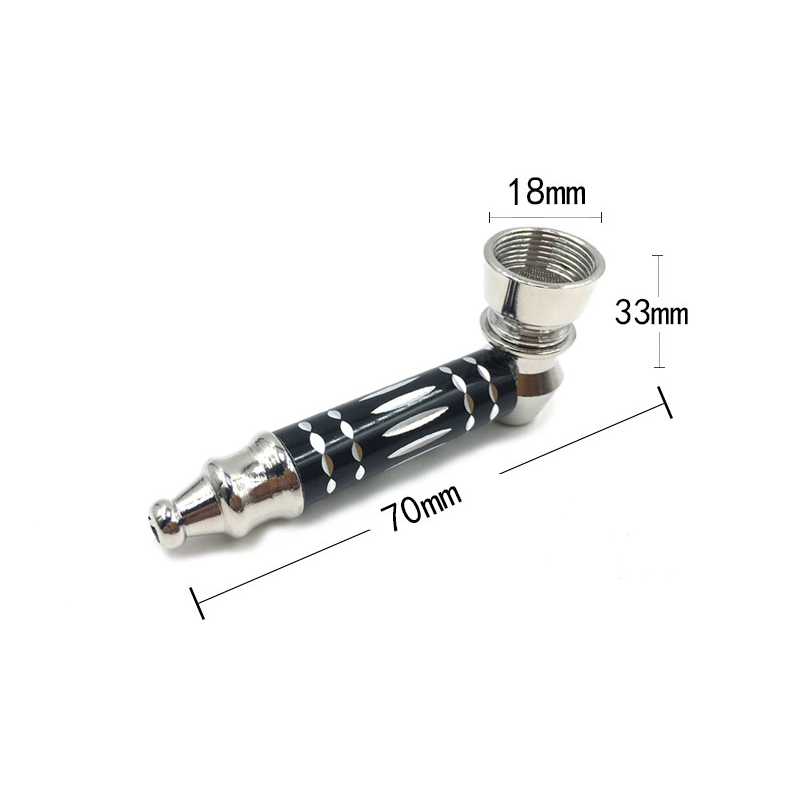 Portable Metal Tobacco Pipe Filter Smoking Pipe Mini Cigarette Stainless Steel Smoke Pipes Smoke Stocks Smoking Accessory