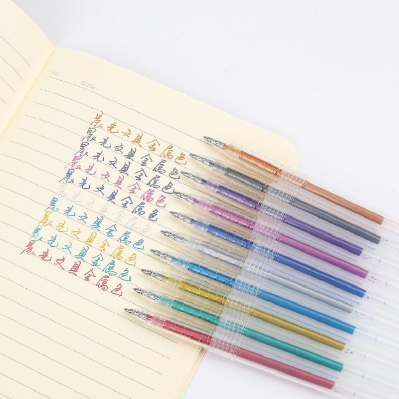 10-color gel pen 0.6mm writing diary painting graffiti hand account DIY greeting card photo metallic flash pen 170101
10-color gel pen 0.6mm writing diary painting graffiti hand account DIY greeting card photo metallic flash pen 170101