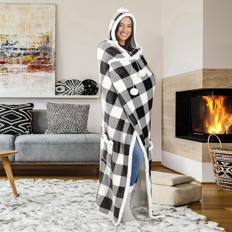 Economical Pom-Pom Hooded Throw Blanket Thicken and Lengthen Warm Printed Casual Home Blanket ds99
Economical Pom-Pom Hooded Throw Blanket Thicken and Lengthen Warm Printed Casual Home Blanket ds99