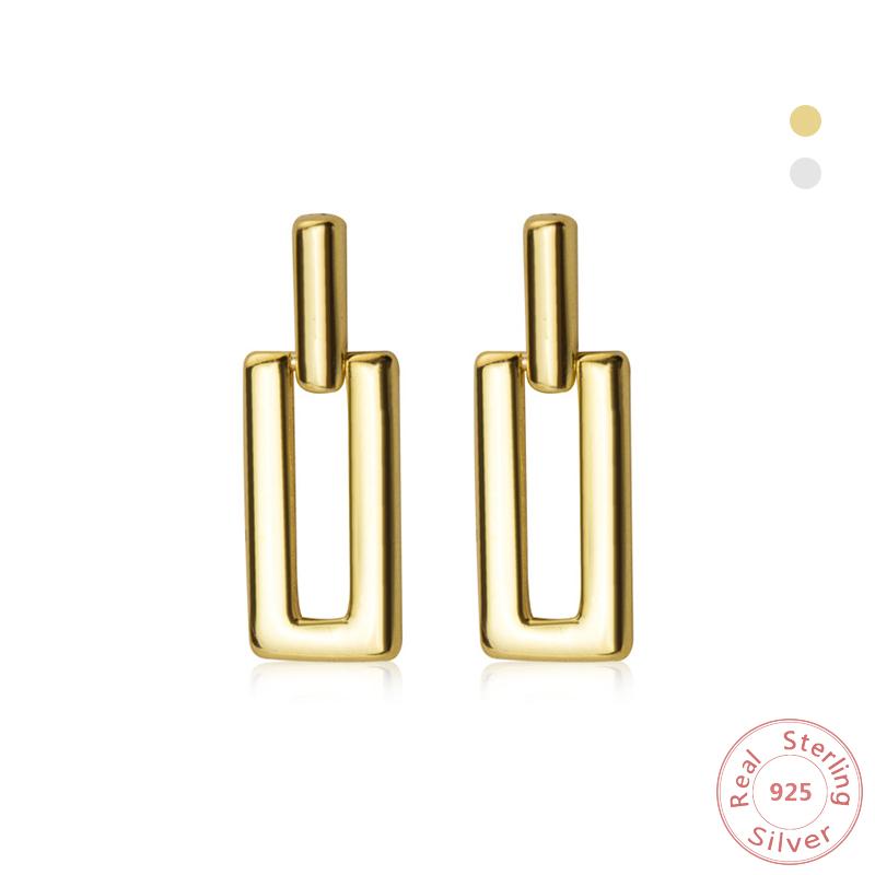 Trendy 925 Sterling Silver For Women Simple Geometric Statement Stud Earrings Goid Color Fashion Female Gift Jewelry
Trendy 925 Sterling Silver For Women Simple Geometric Statement Stud Earrings Goid Color Fashion Female Gift Jewelry