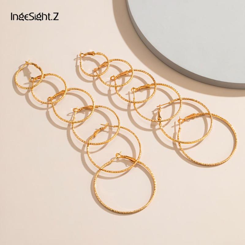IngeSight.Z 6 Pairs Oversize Copper Geometric Big Round Circle Hoop Earrings Steampunk Large Loop Earrings for Women Jewelry
IngeSight.Z 6 Pairs Oversize Copper Geometric Big Round Circle Hoop Earrings Steampunk Large Loop Earrings for Women Jewelry