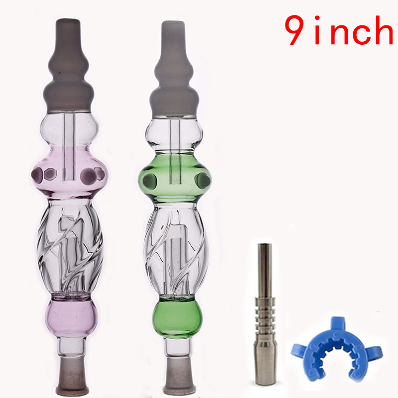 Hot Nectar Collector Kits 14mm Domeless Titanium Tip Straw Dab Collector Bong Honeybird Rigs Water Pipes 9inch glass oil wax pipe
Hot Nectar Collector Kits 14mm Domeless Titanium Tip Straw Dab Collector Bong Honeybird Rigs Water Pipes 9inch glass oil wax pipe