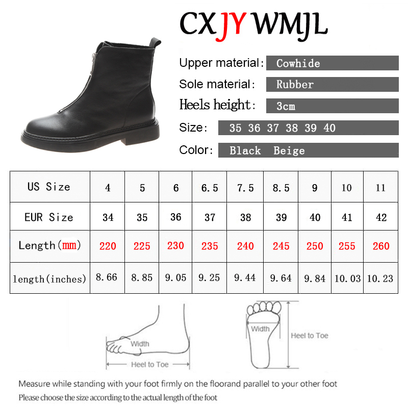 Hot Sale Genuine Leather Women Boots Winter Plus Velvet Woman Shoe Fashion Female Breathable Cowhide Bootie Front Zipper Light White Boot