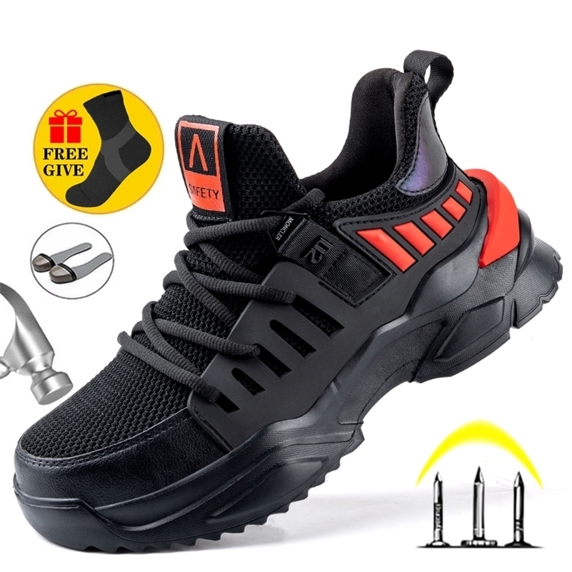 Anti-puncture Boot Male Indestructible Sneakers Comfort Steel Toe Safety Shoes Work Boots Men Y200915