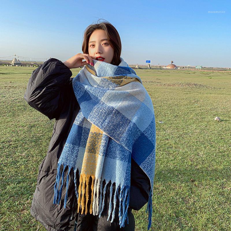 OUOI New color matching cashmere plaid scarf women thickened warmth and contrast color fringe long shawl scarf1
OUOI New color matching cashmere plaid scarf women thickened warmth and contrast color fringe long shawl scarf1