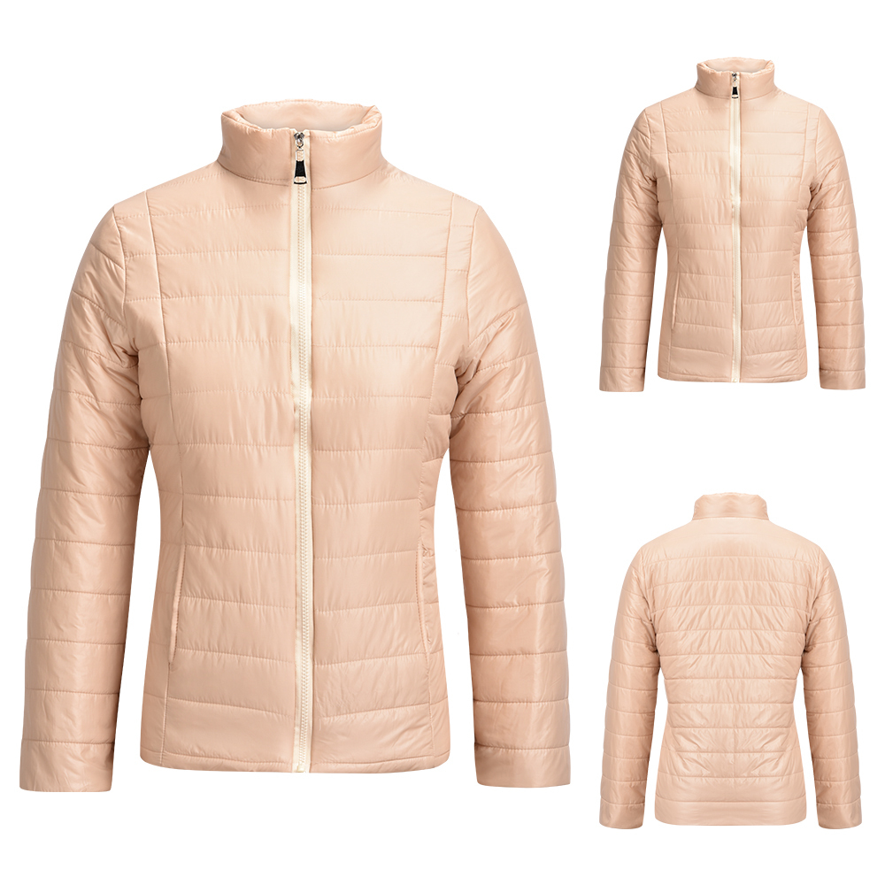 Autumn Thin Basic Jacket Coat For Women Ultralight Cotton Zipper Short Parkas Female Fashion Solid Slim Fit Outwear 201019